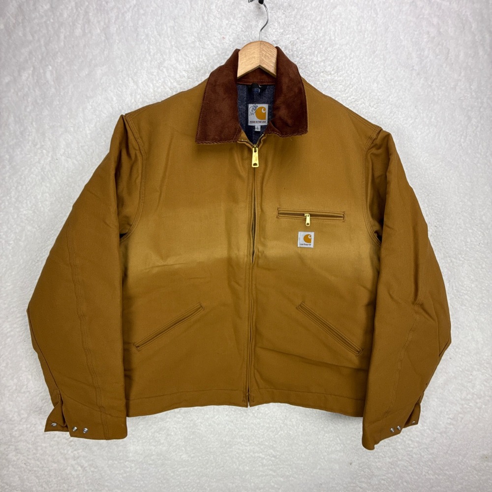 Carhartt Detroit Jacket Blanket Lined Mens Large Tall J001 BRN Brown NWT Firm
